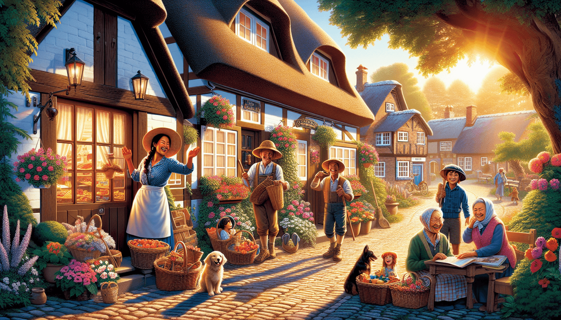 Charming village scene