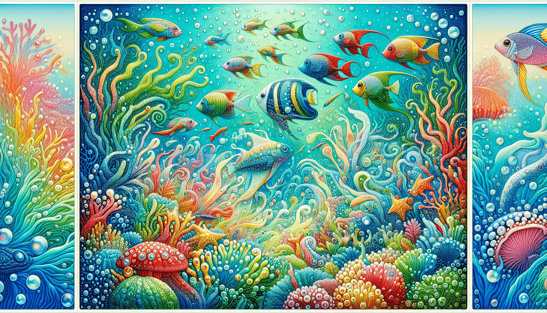Underwater world with fish